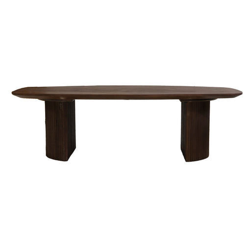 Giga Meubel Salontafel Feline - Deens Ovaal Donkerbruin  - 100cm