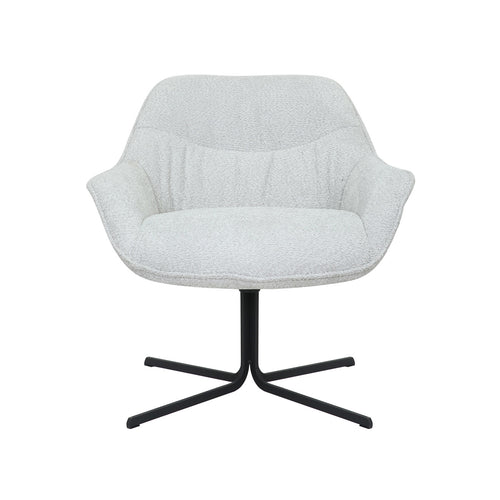 StarFurn Fauteuil Mila - Off-White Stof - Draaibaar - 79x80x81cm