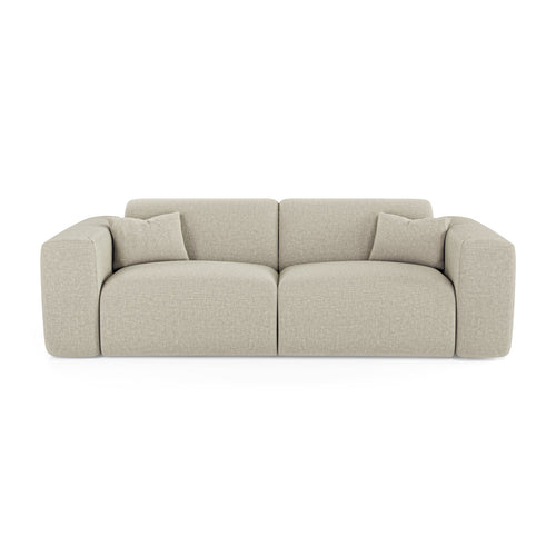 Sia Home - Express slaapbank dunlopillo 160cm MYRA - geweven stof beige 234cm