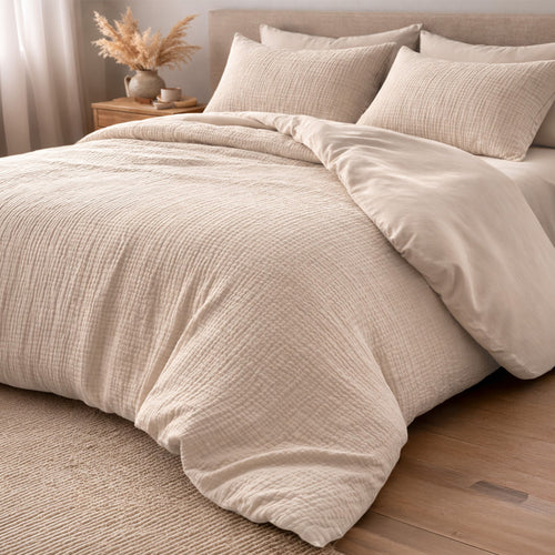 Ten Cate dekbedovertrek - mousseline - 140x200/220 - beige