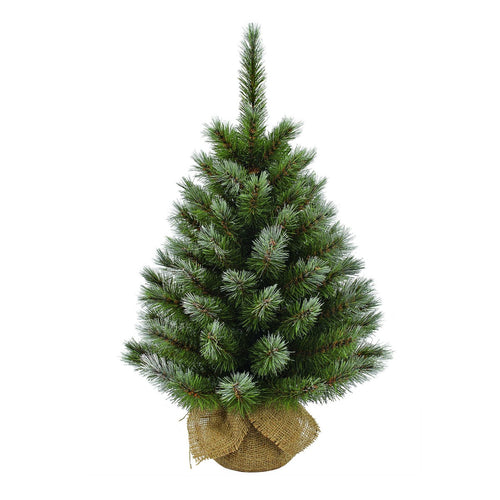 Triumph Tree Kunstkerstboom in Jute - Kunst Kerstboom H60 x Ø38 cm - Groen Frosted