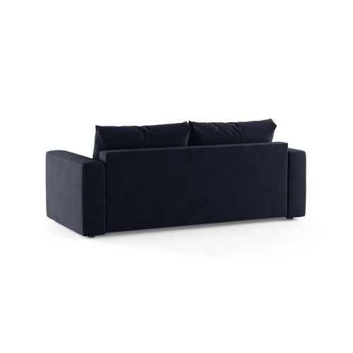 Cosmopolitan Design - Converteerbare bank Grena 3-zits, flueel koningsblauw - 100x205x90cm