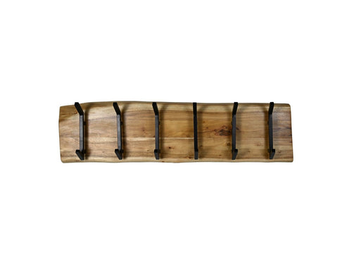 HSM Collection kapstok Acacia -  13  x 26   cm - hout zwart - vtwonen shop