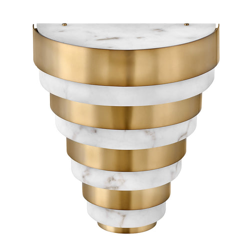 Elstead Hinkley Echelon Geïntegreerde LED Flush Wandlamp Heritage Messing, 3000K