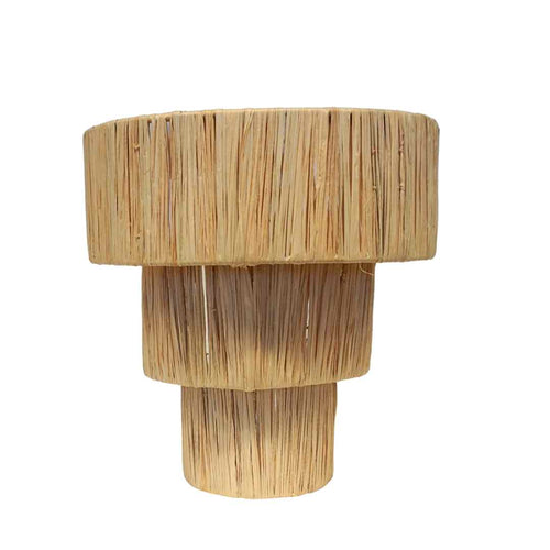 NOA MAY Wandlamp Lulu - naturel - raffia - 32,5 x 31,5 x 16 cm