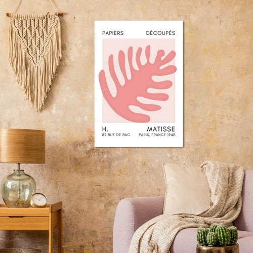 Artfulprints Poster Matisse – Coral bloom taupe   - A4 21x29.7 cm - Taupe