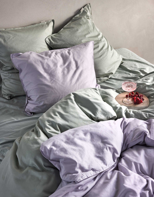 Essenza Minte dekbedovertrek - Eenpersoons – 140x200/220 cm - Dusty green