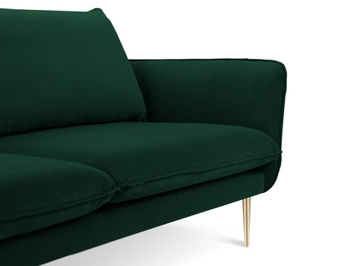 Cosmopolitan Design Bank Vienna 4-zits, flueel, flessengroen - 92x230x95cm