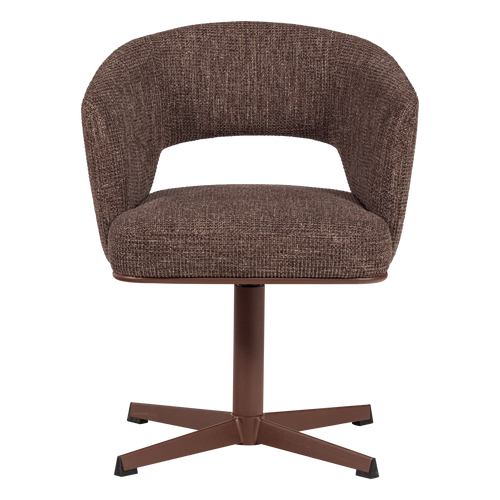 WOOOD draaibare eetkamerstoel oudroze melange Libi - 79x62x59