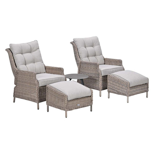 Garden Impressions Loungestoelen Santa incl. voetenbank