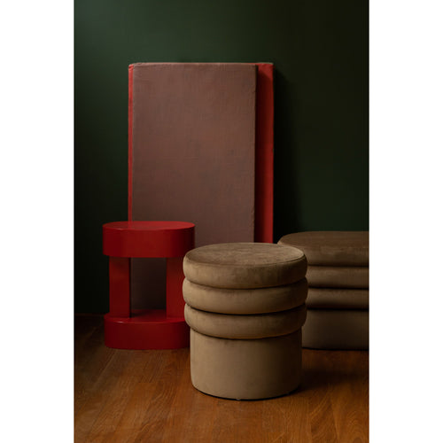 Dutchbone Aditi Poef Bruin - vtwonen shop