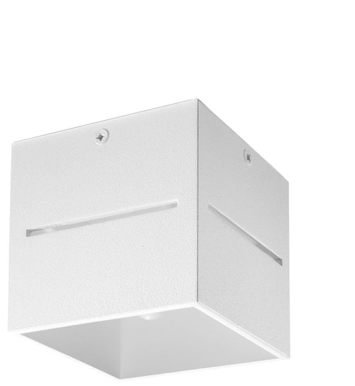 Sollux plafondlamp Lobo - 1 lichts - 10  x 10   cm - wit