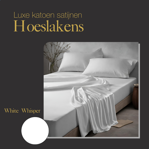 Ten Cate premium - hoeslaken - 90x200 - 100% katoen satijn - wit