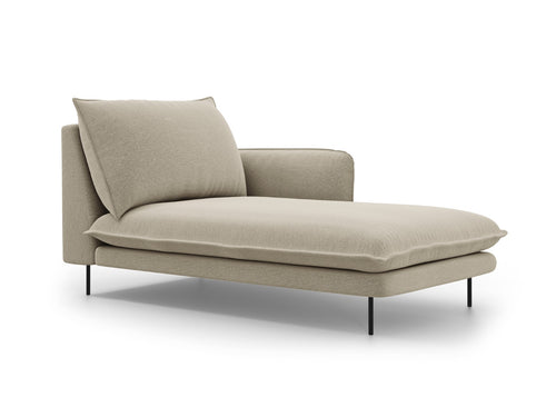 Cosmopolitan Design rechter chaise longue Vienna structurele stof, beige - 170x110x95cm