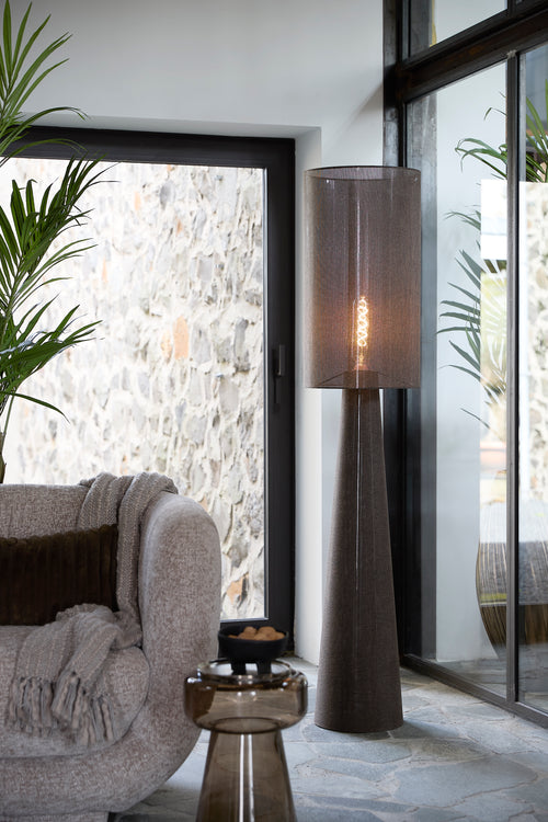 Light & Living vloerlamp MICKY - Ø38x180cm - bruin