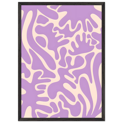 Artfulprints Poster met Lijst Matisse – Purple flora   - 50x70 cm - Paars