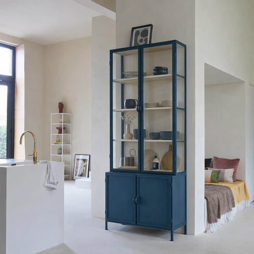 New Routz Vitrinekast Detroit Small blauw/zand