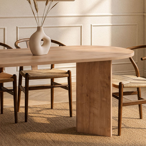 Calicosy - Eettafel met afgeronde randen SABLE - 89,5x180x75 cm