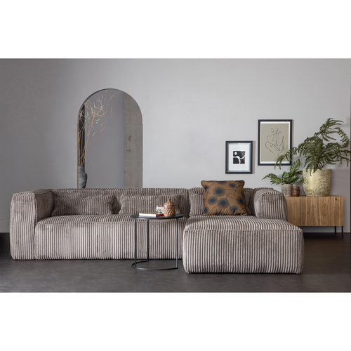 WOOOD hoekbank rechts Bean - Ribstof - Terrazzo - 73x305x96