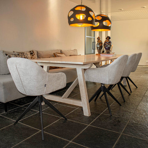 Kick draaistoel Matt - Taupe - vtwonen shop