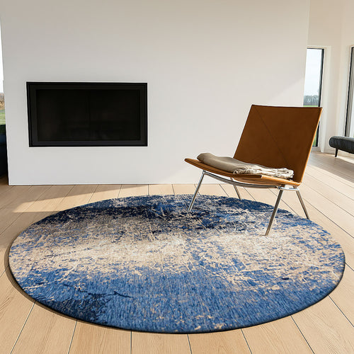 Louis De Poortere binnen & buiten machinewasbaar vloerkleed Mad Men Cracks van 70% gerecycled PET - blauw - 290x290cm