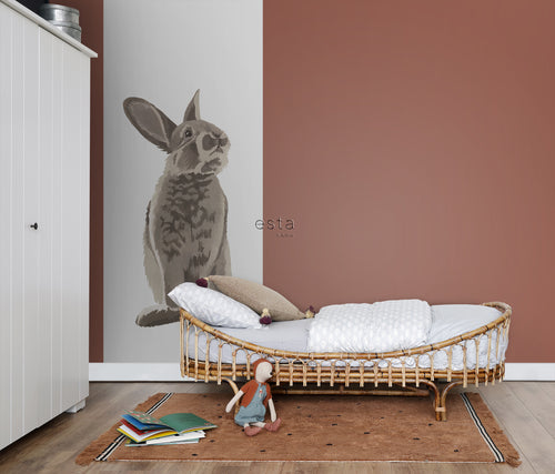ESTAhome fotobehang konijn bruin - 100 x 279 cm - 159052