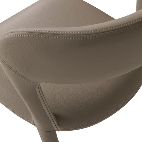 WOOOD eetkamerstoelen Noble - Leerlook - Zand - Set van 2