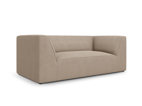Micadoni Bank Ruby 2-zits, structurele stof, donkerbeige - 93x174x69cm