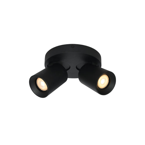Artdelight Plafondlamp Megano 2L Rond - Zwart