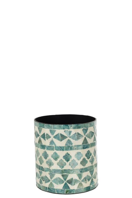 J-Line bloempot Parel - jute - azur - Ø 14 cm - vtwonen shop