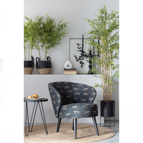 WOOOD bijzettafel Lev - Hout/Metaal - Zwart - 52x39x39