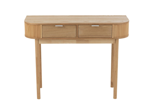 J-Line console Rond - dennenhout - naturel