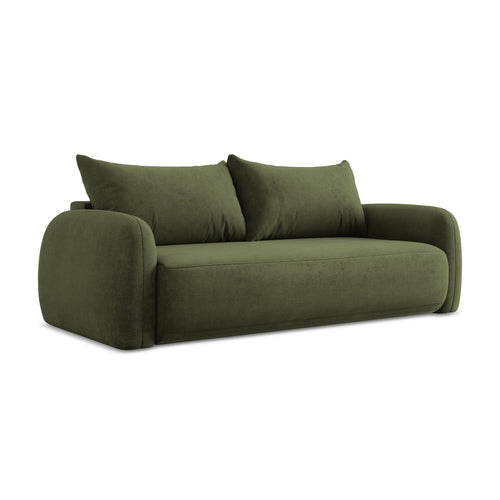 LaMiaSofa 3-zits slaapbank Amalfi - chenille stof - olijf - 250x112x90