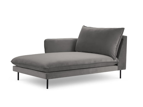 Cosmopolitan Design linker meridiaan Vienna flueel, lichtgrijs - 170x110x95cm