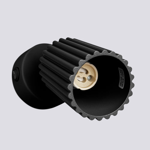 Sollux Lighting Wandlamp KARBON zwart met schakelaar - 8x8x16cm