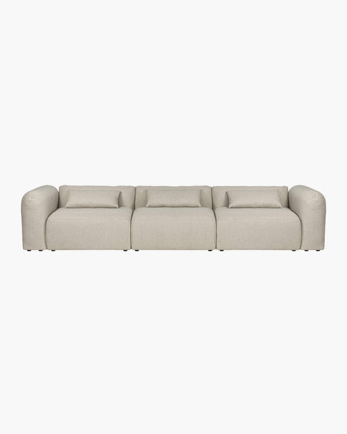 noo.ma Yaro 4-zits bank - Desert Beige Bouclé, zachte zit