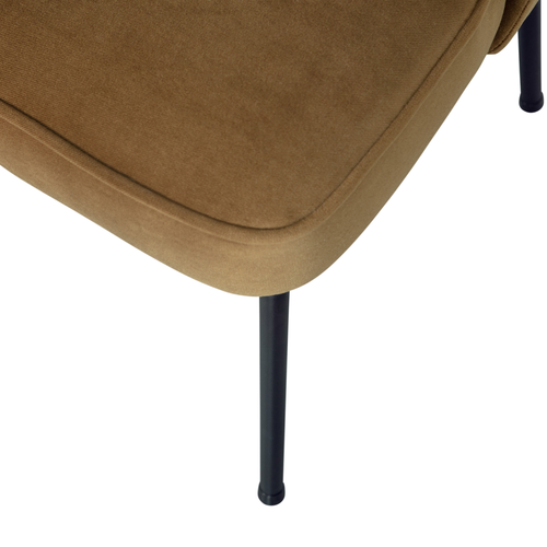 WOOOD eetkamerstoelen Vogue - Fluweel - Honinggeel - Set van 6