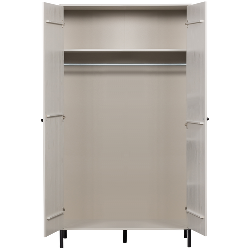 WOOOD garderobekast Xina - Grenen - Wolkengrijs - 202x110x58 - vtwonen shop