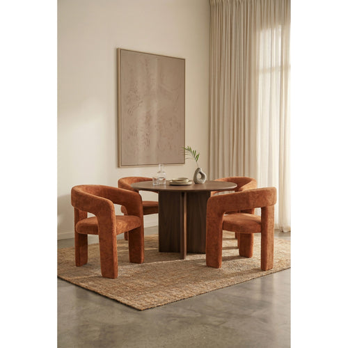 Housecraft Living Valentin Eetkamerstoelen Armleuning Oranje - Set van 2