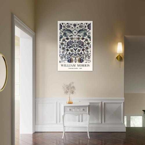 Artfulprints Poster William Morris - Victorian garden 1889   - 70x100 cm - Grijs