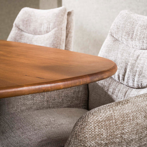 Giga Meubel Eetkamertafel Cliff - Mangohout - 215x105x76cm - vtwonen shop