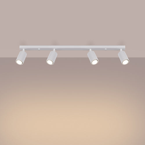 Sollux Lighting Plafondlamp KARBON 4L wit - 81x6,5x16,5cm