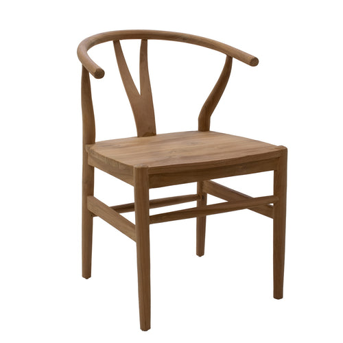 DÉJA Living Tuinstoel Skye - Naturel Teakhout - Zithoogte 47cm - Set van 2 - vtwonen shop