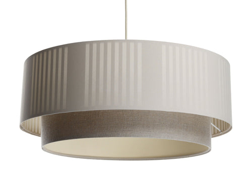 bpskoncept hanglamp Lami Line - linnen & crème - Ø50 cm