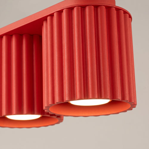 Sollux Lighting Plafondlamp AURA 2 rood GU10 - 21x10x12cm