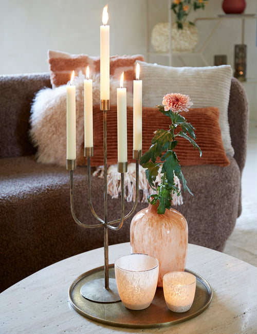 Light & Living decoratie schaal Maes - brons - 40x40x1.5 cm
