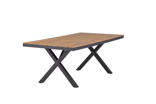 Rebellenclub Rechthoekige Tuintafel Dandy - 200 x 100cm - Zwart/Bruin - vtwonen shop