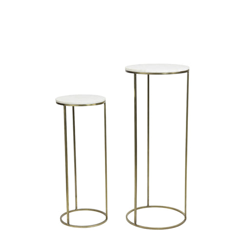 Light & Living tafel  - wit - 41x41x102 cm