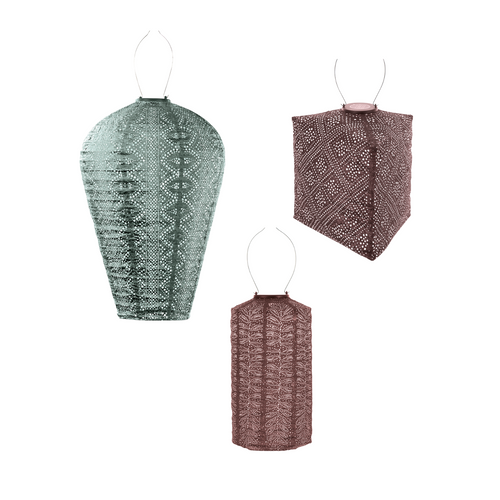 Lumiz solar lampion - monaco set- 3 stuks - vtwonen shop