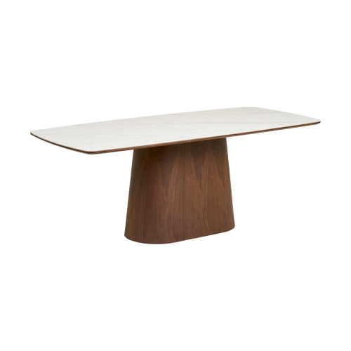 Artichok Nour houten eettafel met keramiek blad donkerbruin - 200 cm